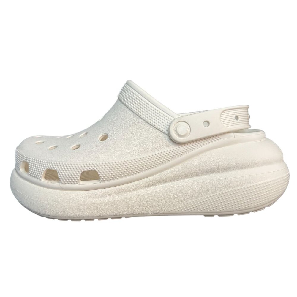 Crocs Unisex Classic Crush Platform Clogs White, Size 9/M 11/W NWOB - Picture 1 of 10